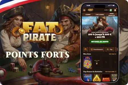 Avantages principaux du casino Fat Pirate pour joueurs français