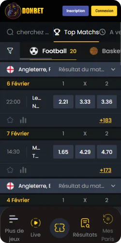 Donbet Casino Paris sportifs