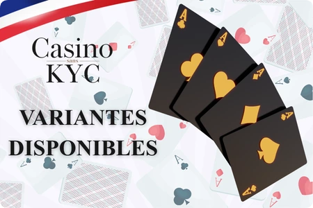 Formats de poker disponibles sur les casinos sans vérification